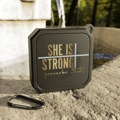 Blackwater Outdoor Bluetooth Speaker - She is strong Proverbs 3:25