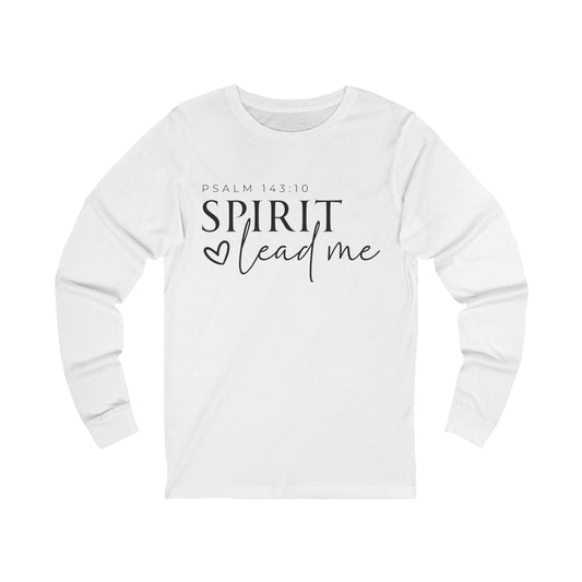 Unisex Jersey Long Sleeve Tee - Spirit Lead Me