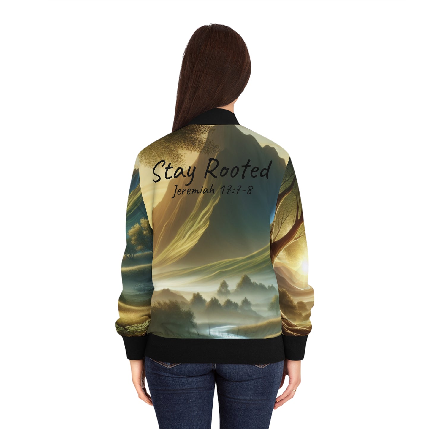 Women's Bomber Jacket - Trust In The lord