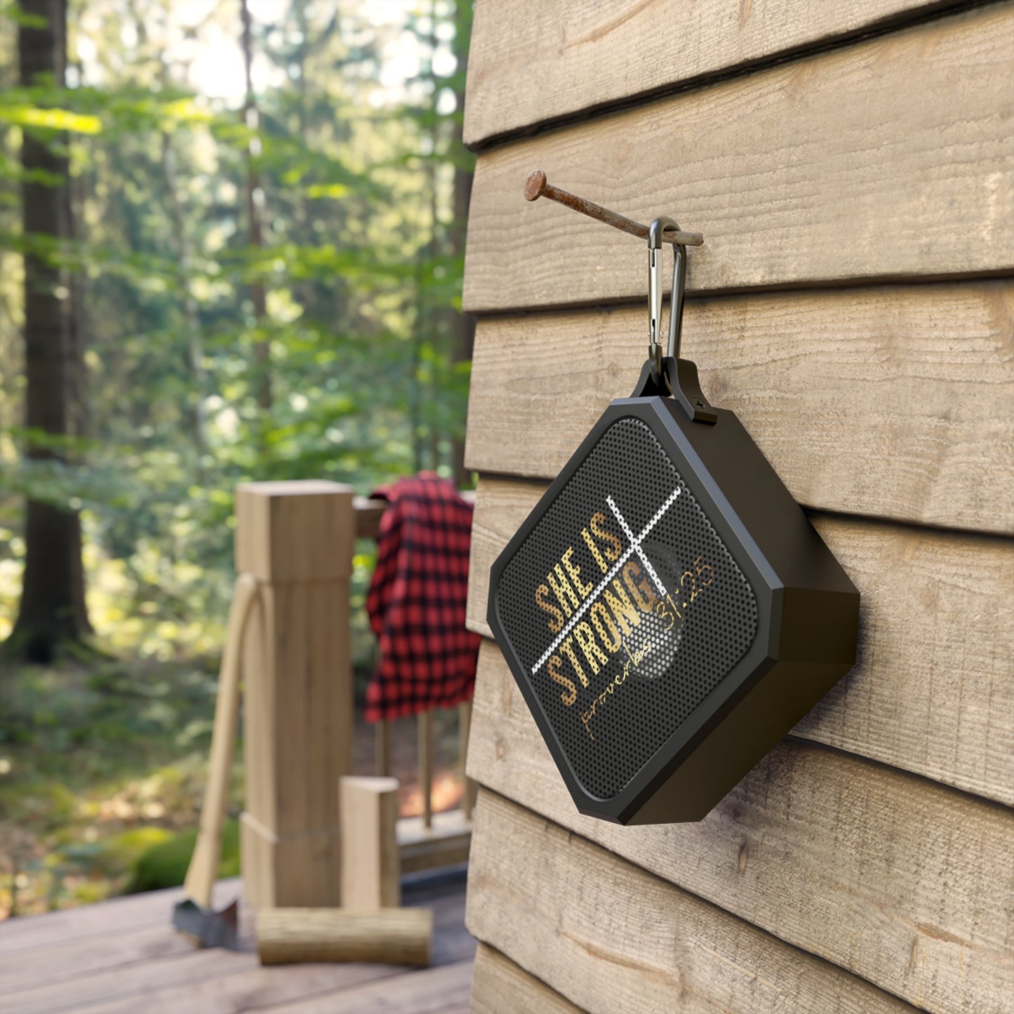 Blackwater Outdoor Bluetooth Speaker - She is strong Proverbs 3:25