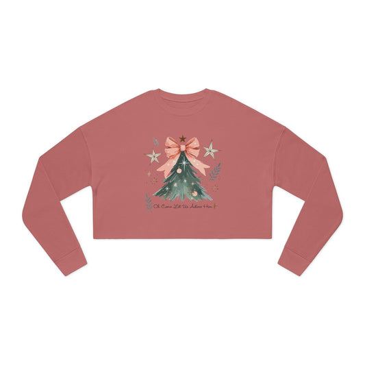 Cropped Sweatshirt - O Come Let Us Adore Him Design