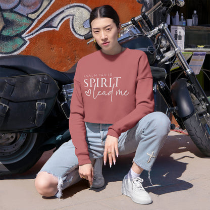 Women's Cropped Sweatshirt - Spirit Lead Me