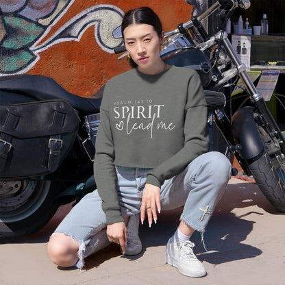 Women's Cropped Sweatshirt - Spirit Lead Me