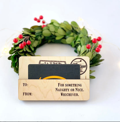 Customizable North Pole Express Gift Card / Money Holder and Christmas Ornament