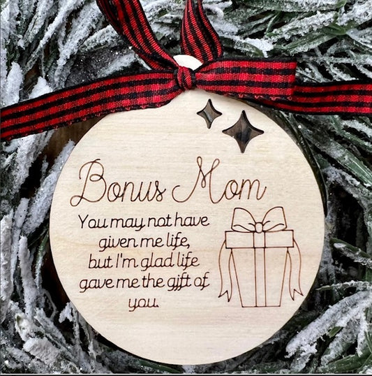 Bonus Mom Christmas Ornament