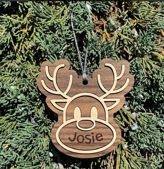 Two tone Name plate Christmas ornament