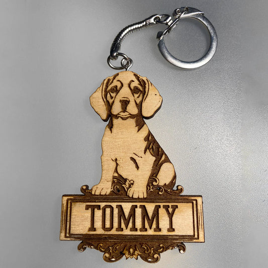 Customizable Puppy Hound Keychain