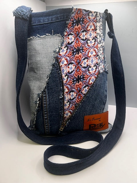 Denim & Floral Cross-body